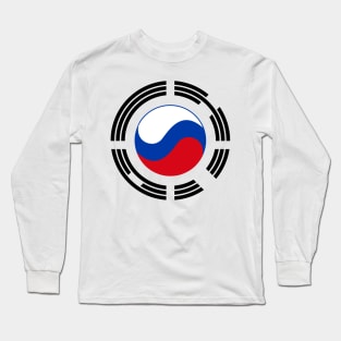 Korean Russian Multinational Patriot Flag Series Long Sleeve T-Shirt